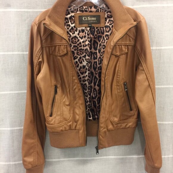 Ci Sono by Cavalini Faux Leather Jacket Coat, M - Picture 5 of 7